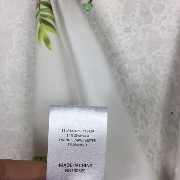 Privacy Please Elouise Floral Swimsuit XS Low Back One Piece Tropical Modest - Picture 6 of 14